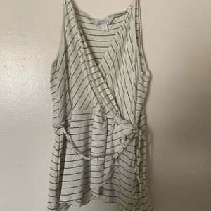 Black and white striped tank top